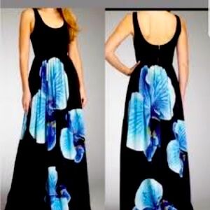 Alice + Olivia Black Orchid Maxi Dress